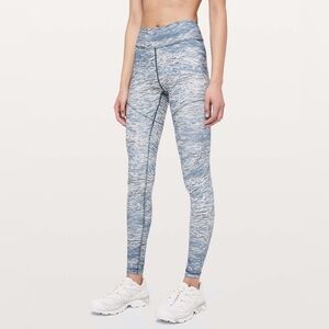 Lululemon Lab Arise Tight Leggings 28" Dawn Blue Multi size 4